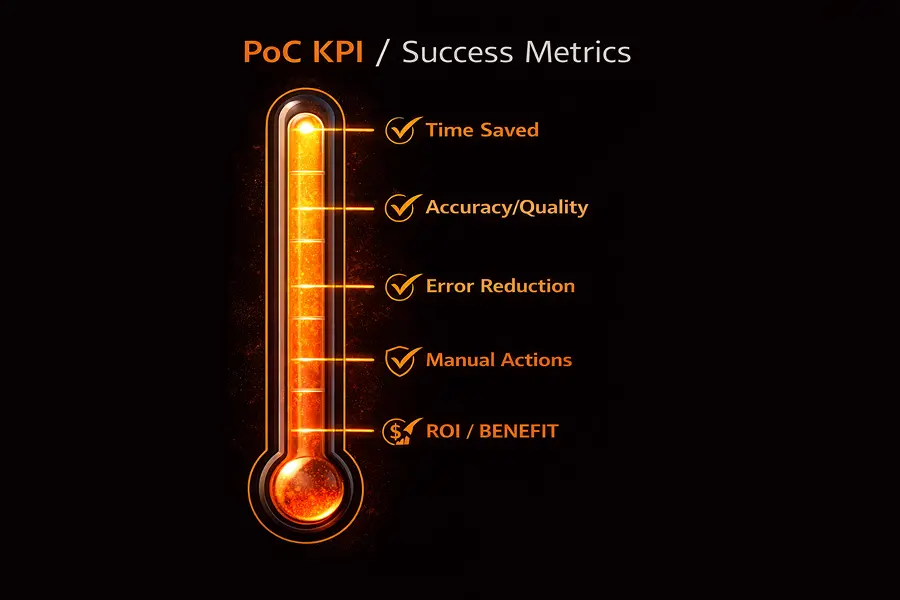 Key KPIs for measuring AI PoC success