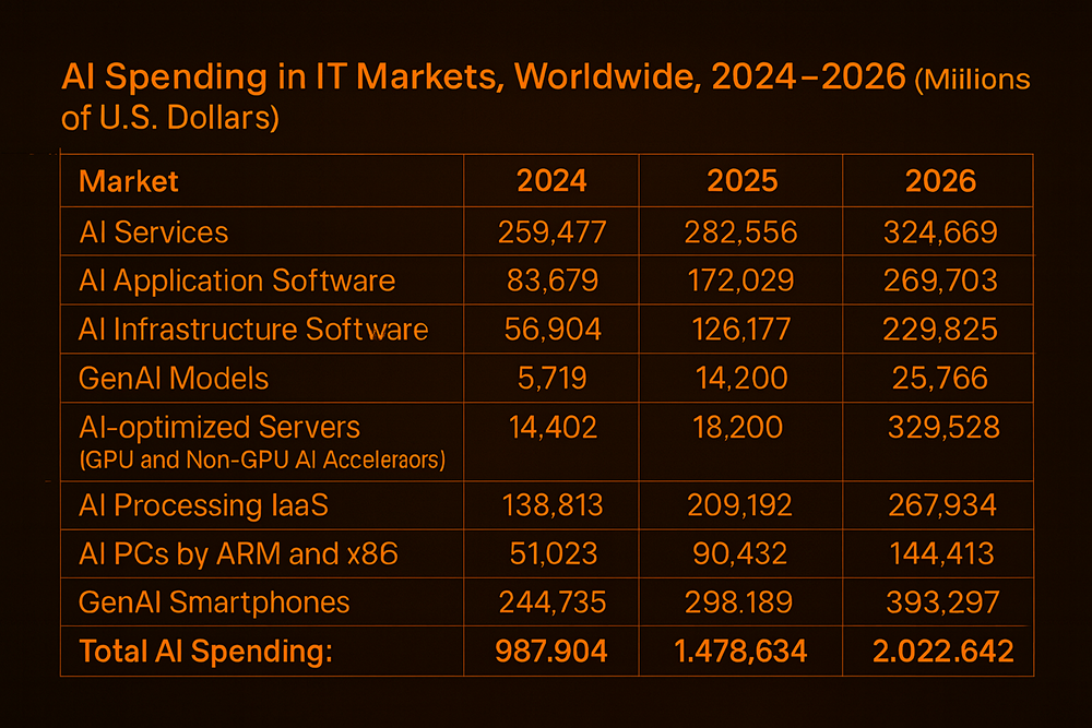 AI spending in IT Markets