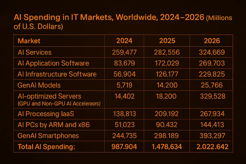 AI spending in IT Markets