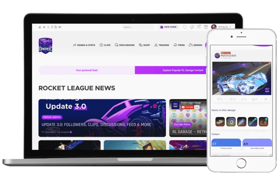 Rocket League Garage