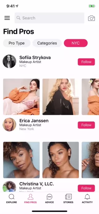 Beauty Advisor - Real-time fast search and specific filters