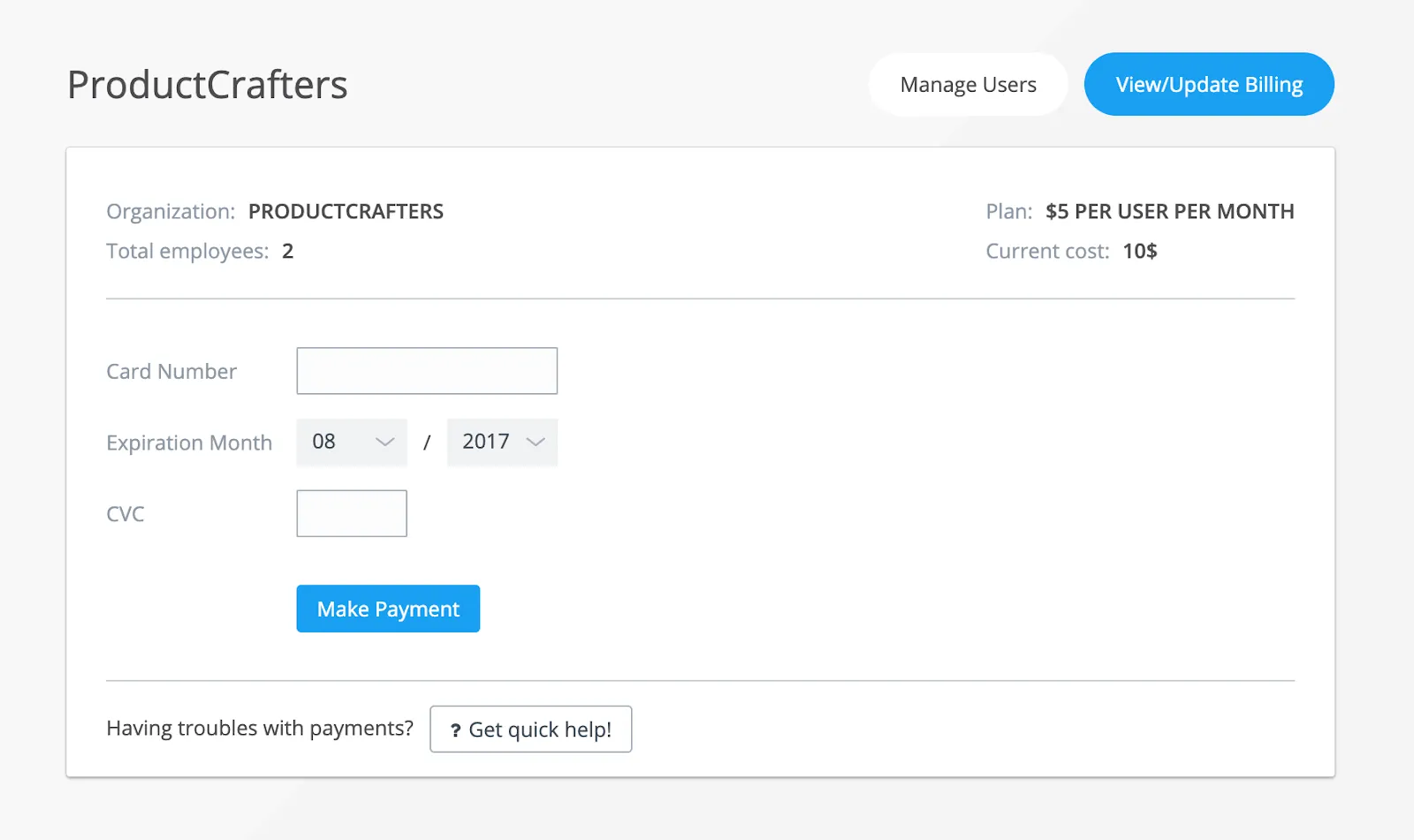 ProcessBoard - Billing